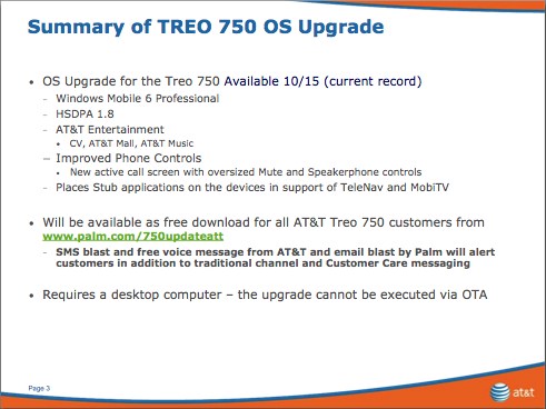 Treo 750 Windows Mobile 6 Update