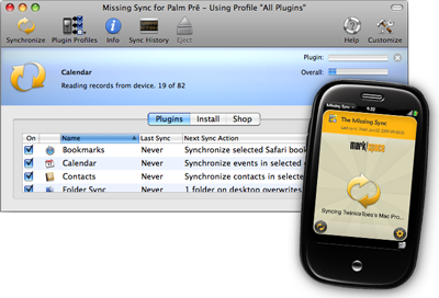 Missing Sync Palm Pre