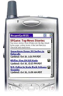 AvantGo RSS for Palm OS