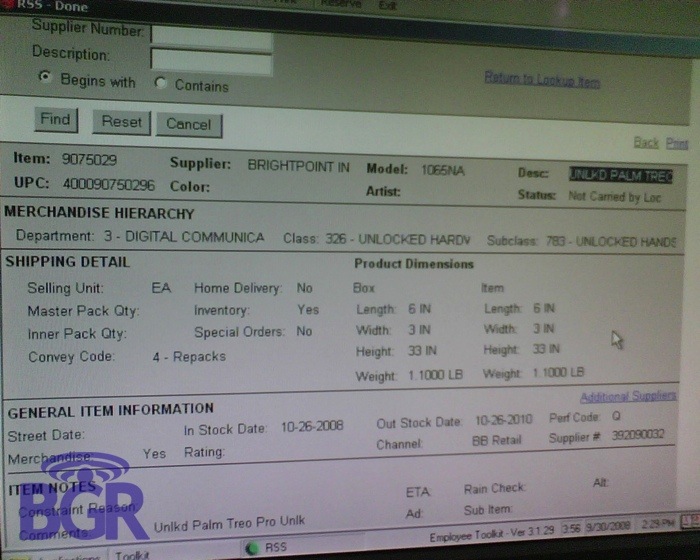 best-buy-treo-pro-inventory.jpg - PalmInfocenter.com Image Detail