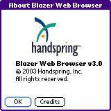 Blazer Browser for Palm OS