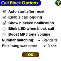 Call Block Treo Software