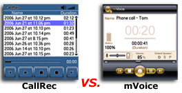 CallRec vs. mVoice Shootout