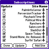 Palm OS RSSS Reader