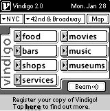 Vindigo Screenshot