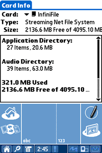 Infinifile for Palm OS