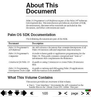 Palm OS PDF reader