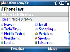 PhoneFavs - Windows Mobile Smartphone