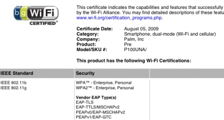 GSM Palm Pre