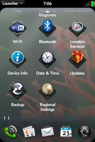 webos Palm Pre Screenshot