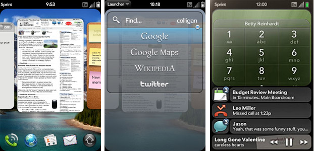 Palm WebOS Screenshots