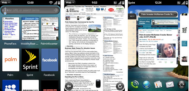 Palm WebOS Screenshots