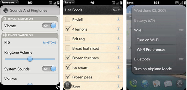 Palm Pre Screenshots