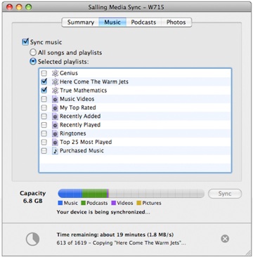 media sync itunes pre