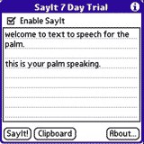 SayIt - Text to Speech for Palm OS and Treo
