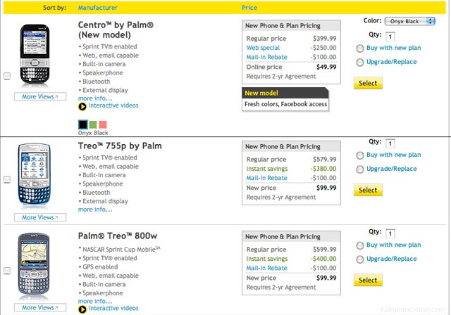 Sprint Palm Prices