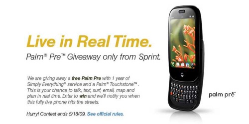 Sprint Pre Giveaway contest