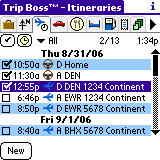 Trip Boss Palm Software