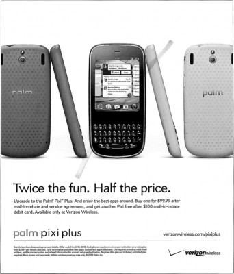 palm verizon webos print ad