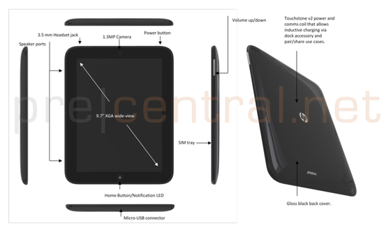 palm topaz tablet specs