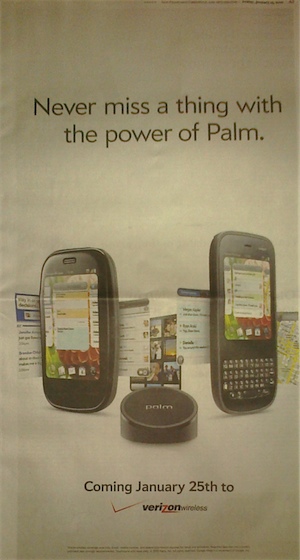 Verizon webos Ad in the WSJ