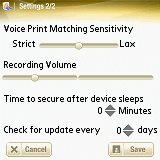 VoiceSecureIt - Palm OS