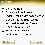 VoiceSecureIt - Palm OS