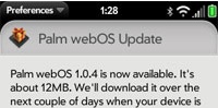 webos update pre