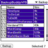 Backup buddy for Palm OS