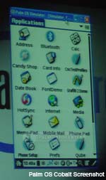 Palm OS 6 Cobalt Screen Capture ~ Click for more