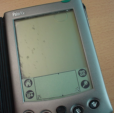 My beloved PDA drowned in my backpack