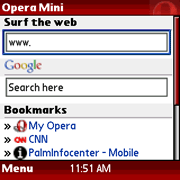 Opera Mini for the Palm OS
