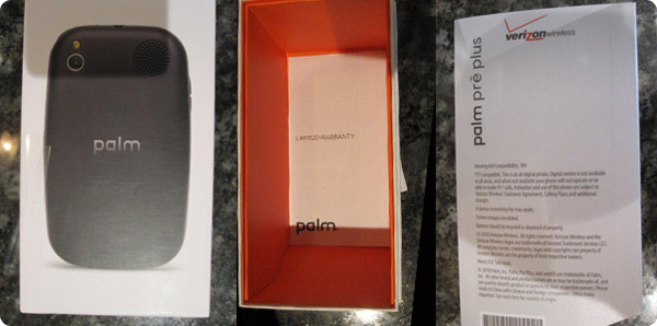 Palm Pre Plus Verizon Packaging