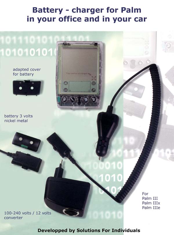 Palm III series rechargable battery kit -Palm Edition users: See the desktop site for the picture