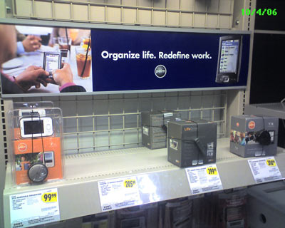 Palm display at Best Buy