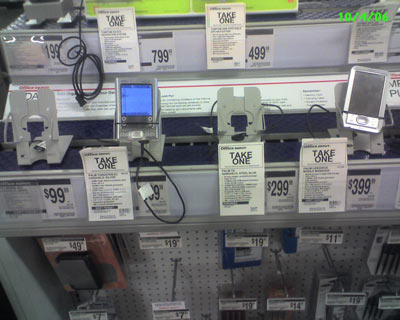 Office Depot PDA section