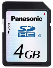SDHC 4gb SD Card from Panasonic