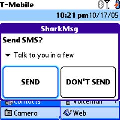 SharkMsg for the Palm Treo 650 SMS