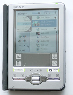Sony Clie TJ37 Front ~ Click for larger