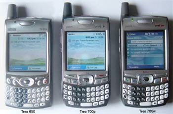 The current Palm Treo Family