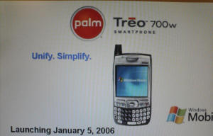 Palm Treo 700w Launch Date